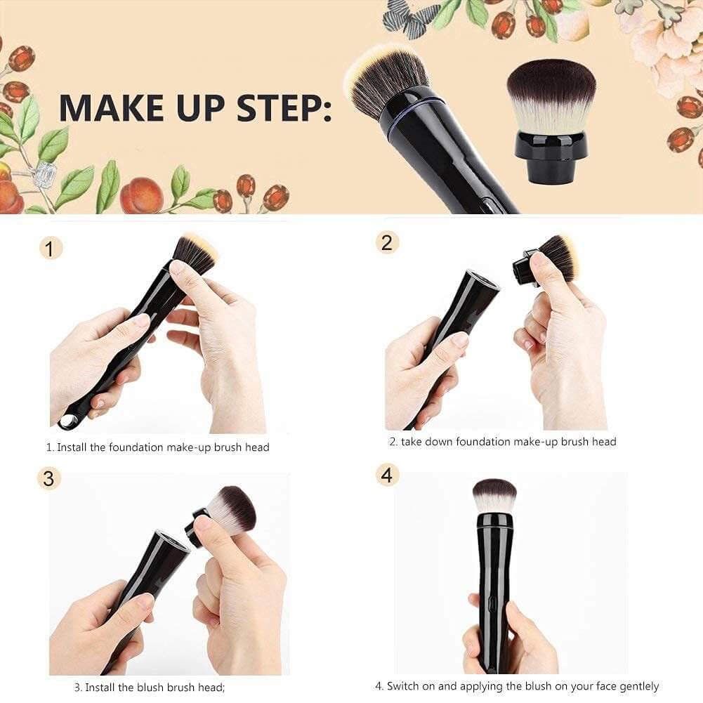 Electric Makeup Brush Set | Rechargeable, Adjustable Speed, Smooth Coverage, Pro Results