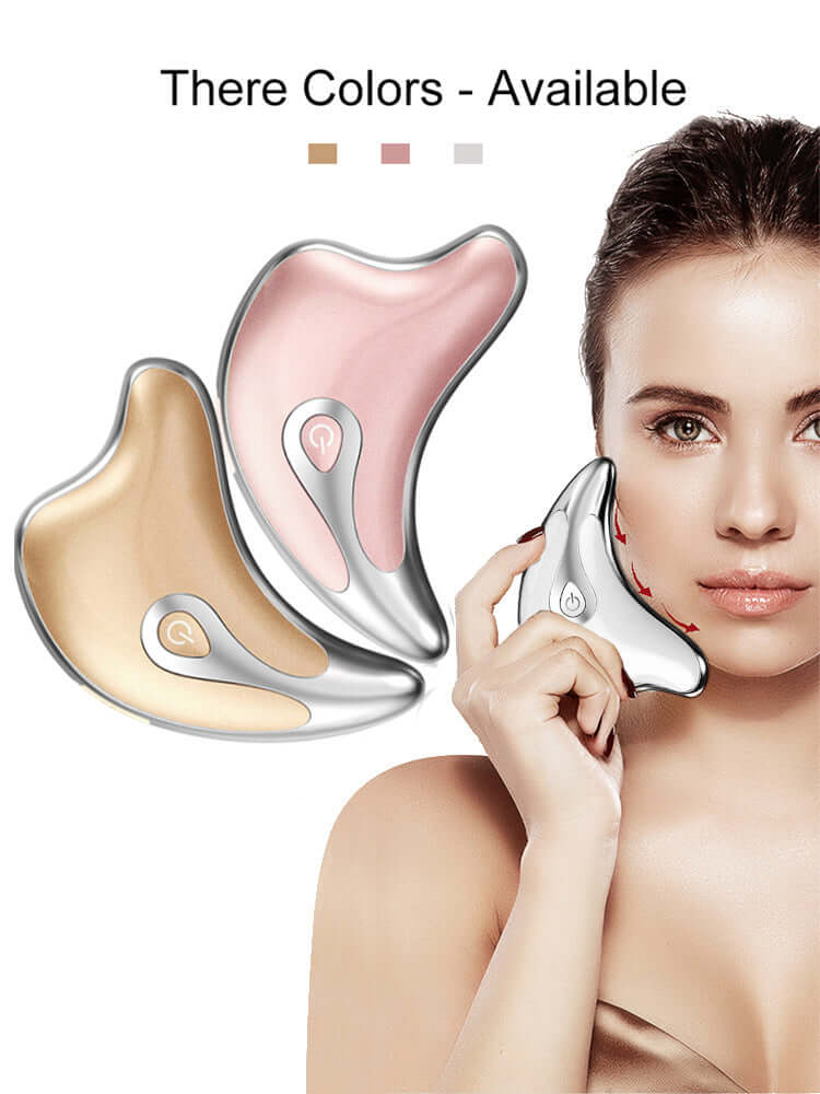 Gua Sha Facial Massager: Microcurrent, LED Light, & Electric Face Lifting Tool
