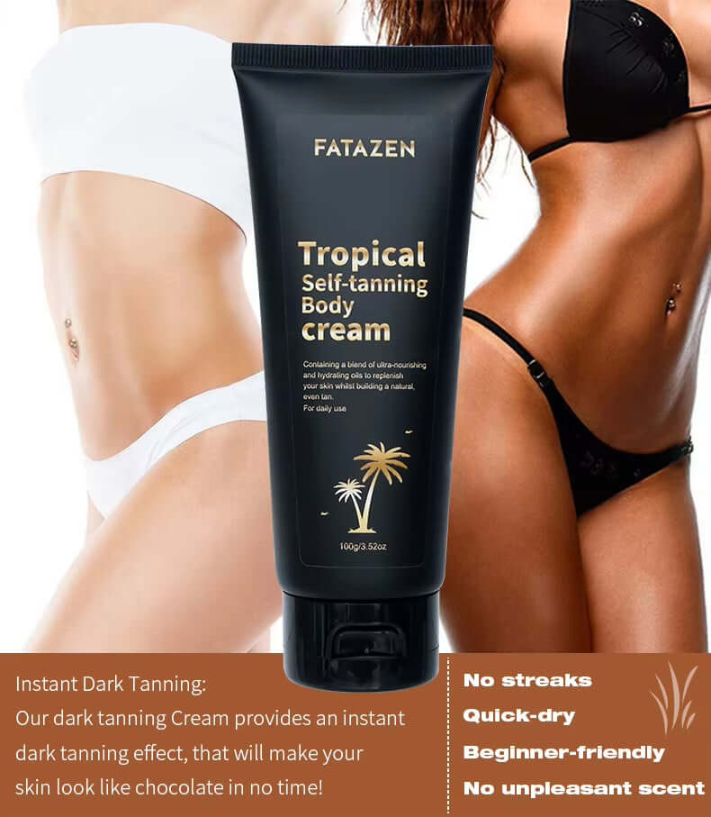 3-Hour Instant Dark Tanning Lotion Butter | Sunless Self Tanner & Body Care Cream