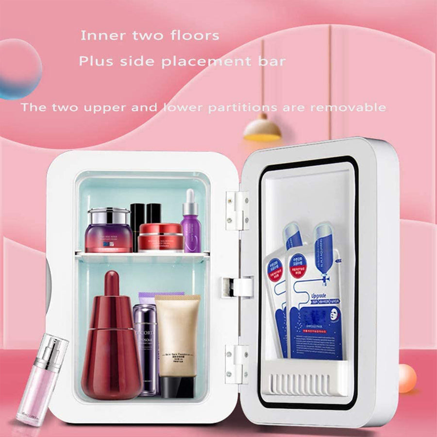 Mini Makeup Fridge Portable Cosmetic Refrigerator Cooler and Warmer for Beauty Skincare Products