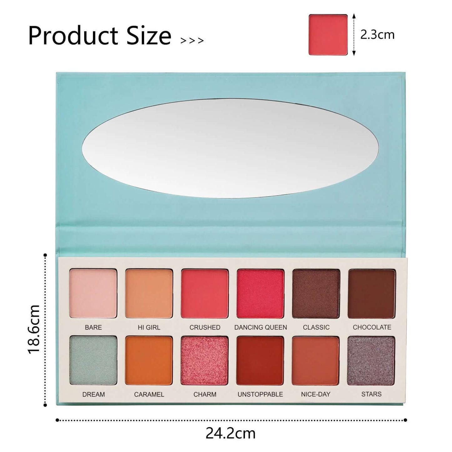 Las Chicas 12-Color High Pigment Eyeshadow Palette | Silky Cream Formula, Cruelty-Free Makeup