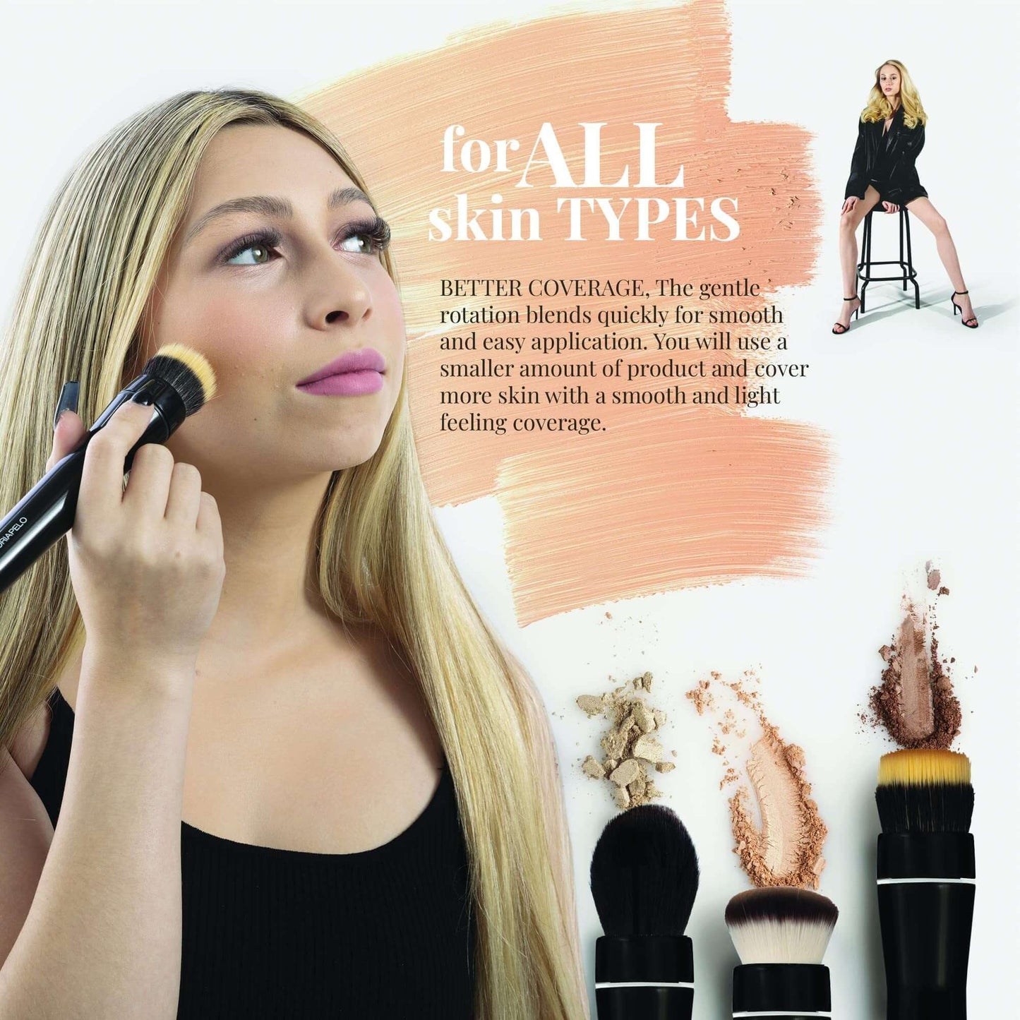 Electric Makeup Brush Set | Rechargeable, Adjustable Speed, Smooth Coverage, Pro Results