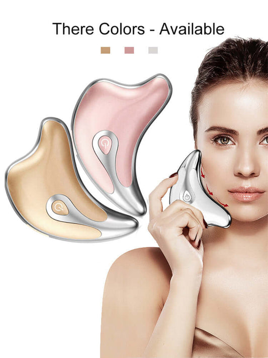 Gua Sha Facial Massager: Microcurrent, LED Light, & Electric Face Lifting Tool