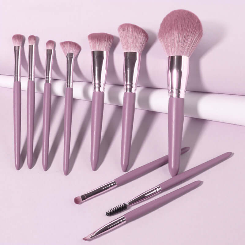 New 14 Piece Wooden Handle Makeup Brush Set
