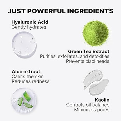 Green Tea Mask Stick - Pore Cleaner Green Stick - Prevents Blackheads - Moisturizing Clay Deep Cleanse - Facial Masks Women Skin Care - 2 Pack (Green Tea) - Holiday Gifts for Christmas