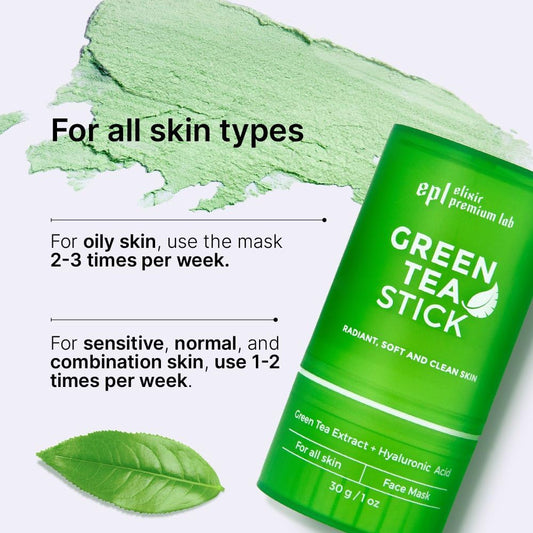 Green Tea Mask Stick – Pore Cleaner & Blackhead Prevention | Moisturizing Clay Deep Cleanse (2 Pack