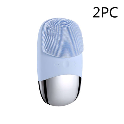 Mini Silicone Electric Face Cleansing Brush | Sonic Facial Cleanser & Skin Massager | Waterproof Portable Face Cleaning Tool