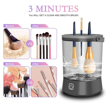 Electric Makeup Brush Cleaner 9000 RPM | Automatic Waterproof Cleaner for Brushes & Sponges
