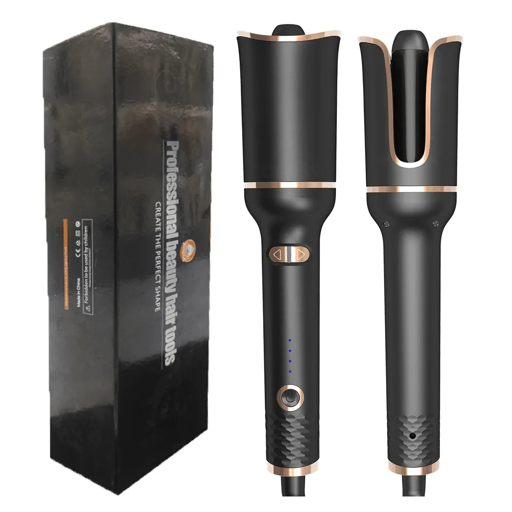 Auto Rotating Ceramic U -Shaped Hair Curler