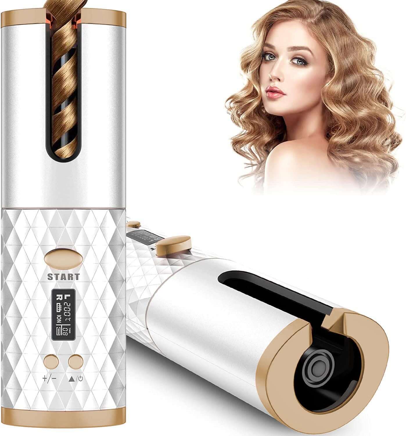 Portable Cordless Automatic Hair Curler | Smart Anti-Tangle Ceramic Curling Iron | Wireless Hair Styler for Effortless Curls