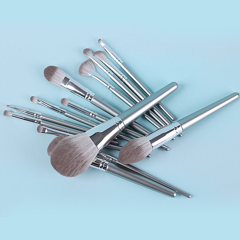 New 14 Piece Wooden Handle Makeup Brush Set