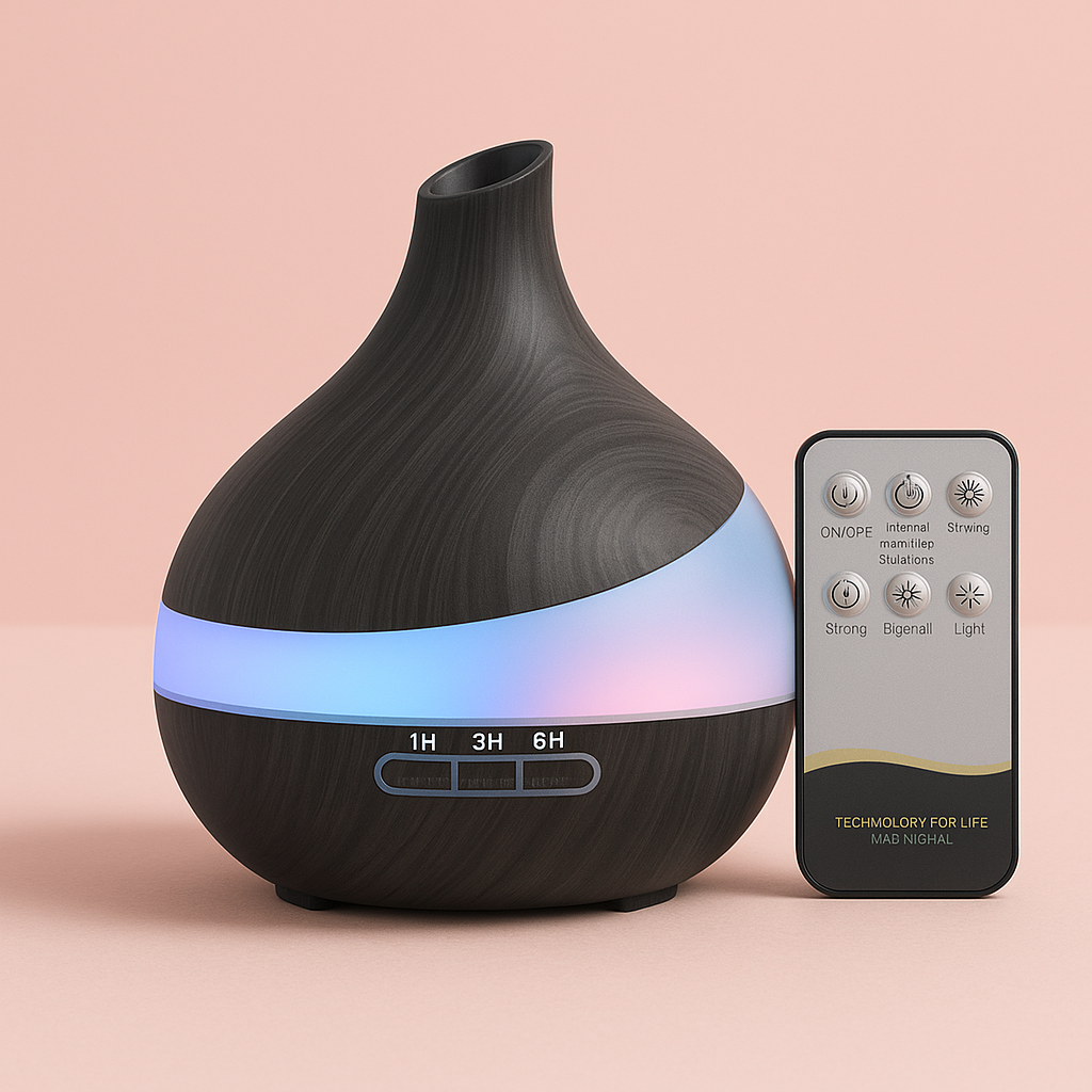 Essential Oil Diffuser with Remote – LED Aroma Humidifier for Bedroom, Spa, Exercise & Home