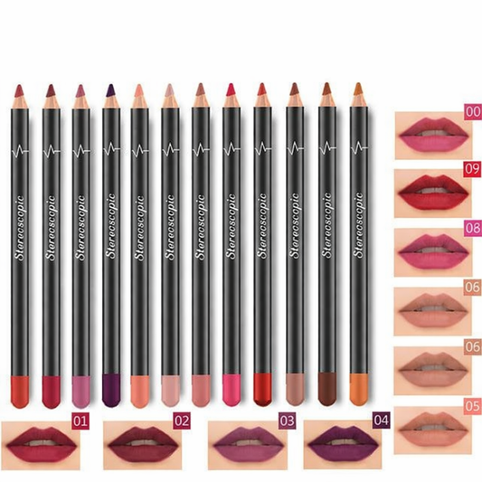 2Pcs Waterproof Matte Lip Liner Pencil Set | Long-Lasting Lipstick Lip Pen for Women