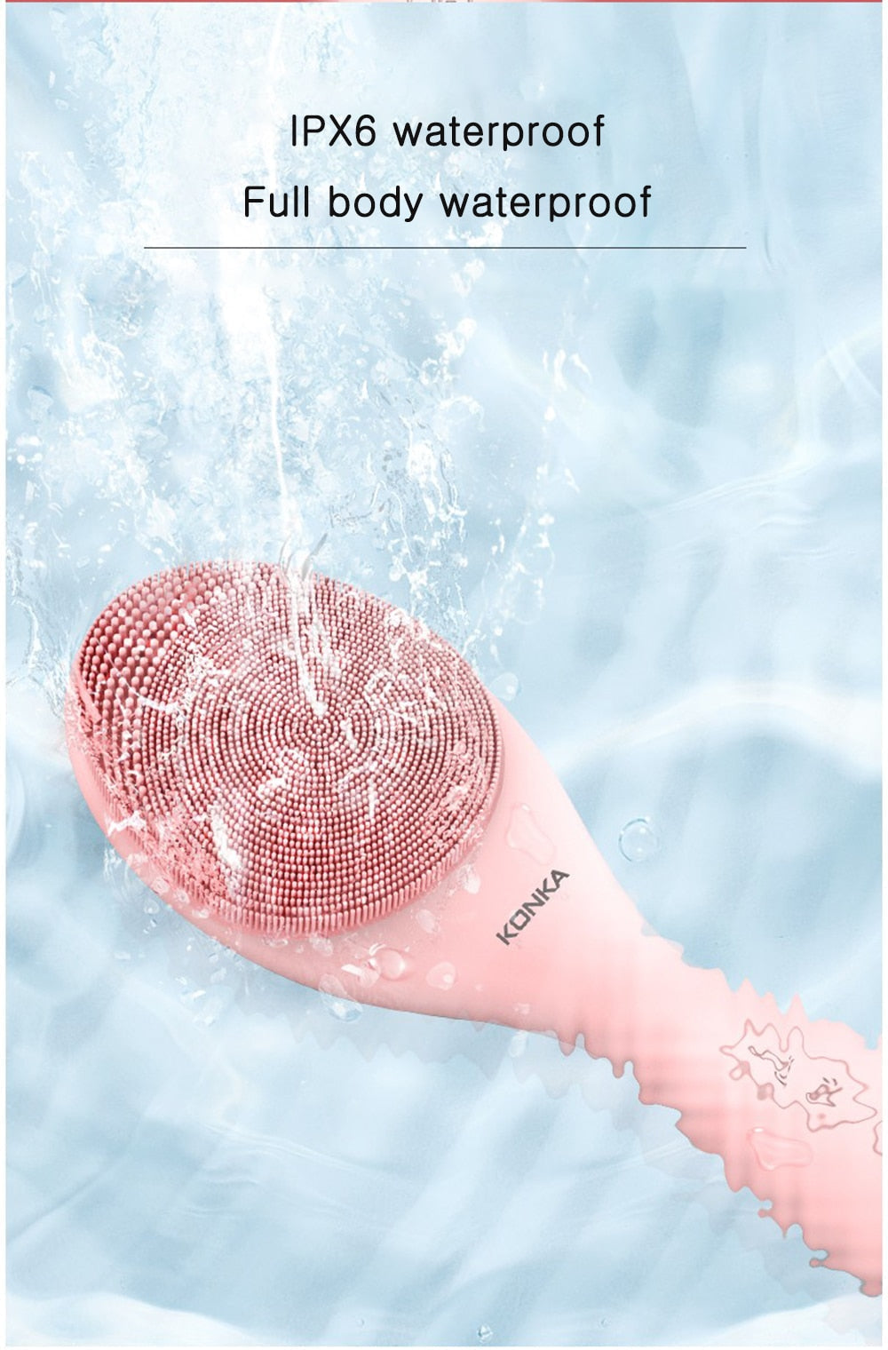 Sonic Facial Cleansing Brush Waterproof Electric Face Cleansing Brush Device for Deep Cleaning