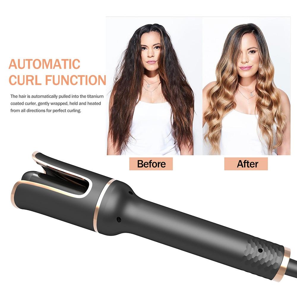 Auto Rotating Ceramic U -Shaped Hair Curler