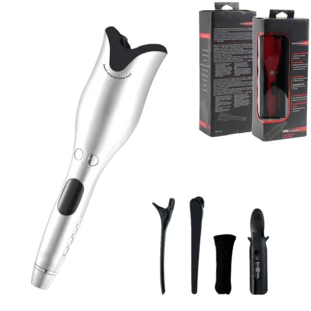 Auto Rotating Ceramic U -Shaped Hair Curler