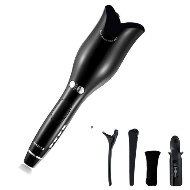 Auto Rotating Ceramic U -Shaped Hair Curler